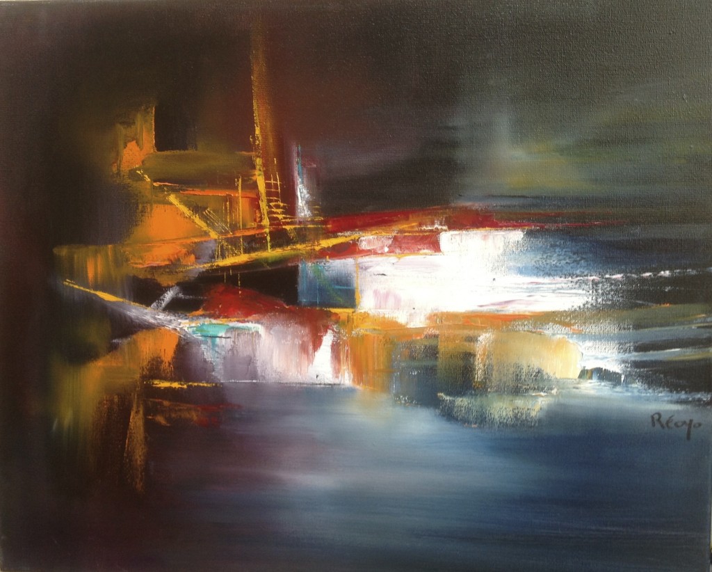 "LUMIÈRES DU PORT" - HST 12F 61X50