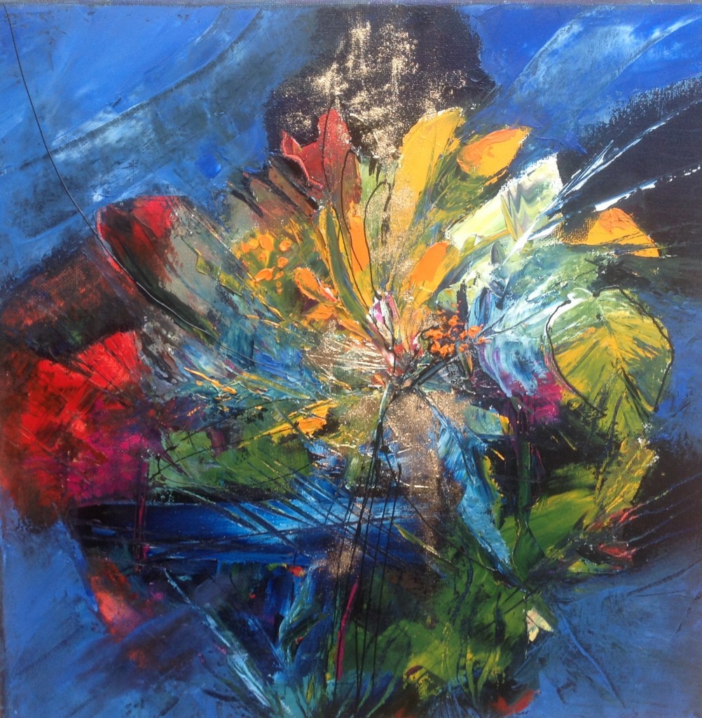 "EXPLOSION DE FLEURS" - 30X30