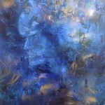 "RÊVE BLEU OU LES AMANTS" (huile)  - HST et pigments 15F 65X54