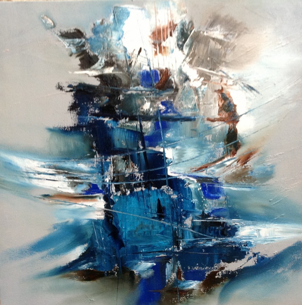 "VIBRATION BLEUE" (huile) - HST 40X40