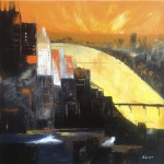 "HORIZONS URBAINS" (huile) - HST 80X80