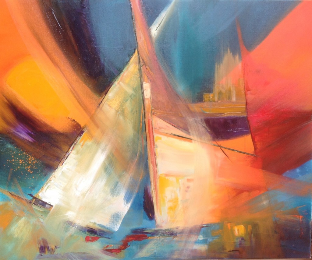 "LES VOILES" (huile) -  59X72